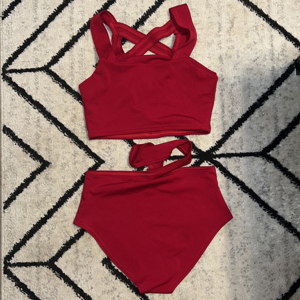 Maroon Bathing Suit Set - image 4